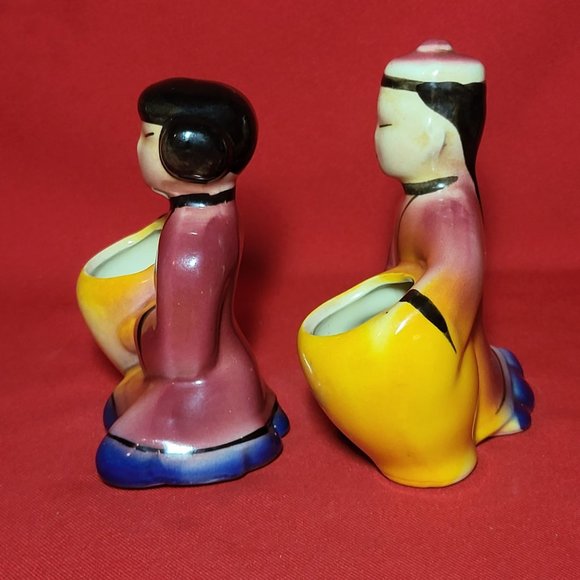 Vintage Planters Toothpick Holder Chinoiserie Chic Pottery Asian Oriental Figur - Picture 13 of 14